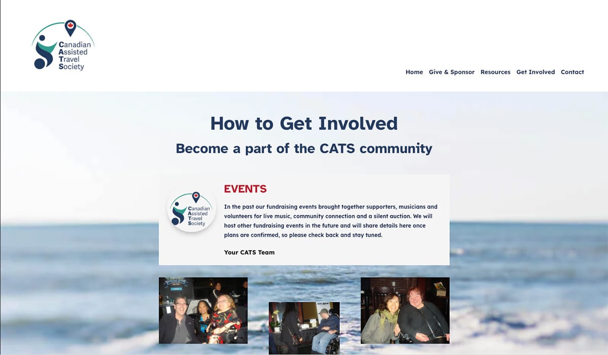 Collage of photos of people at a fundraising event